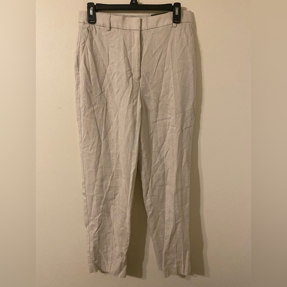 New NWT Beige Express Editor Straight Ankle‎ Super High Rise Slacks Size 6